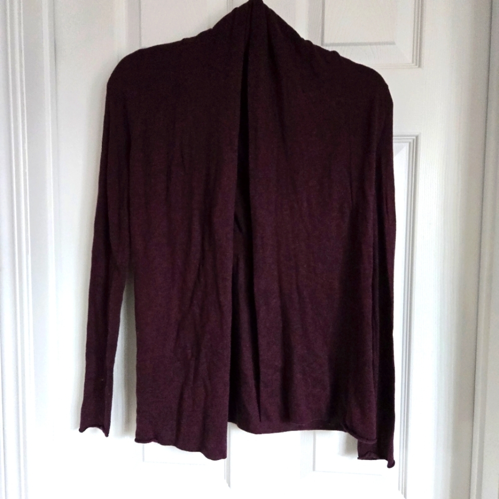 Express short burgundy cardigan in size xs